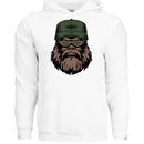 Bearded Bigfoot Hoodies Bearded Veti Hoodie Funny Beard Design WHITE - FRONT