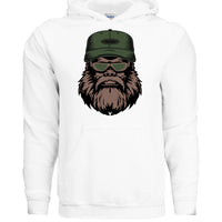 Bearded Bigfoot Hoodies Bearded Veti Hoodie Funny Beard Design WHITE - FRONT