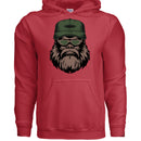 Bearded Bigfoot Hoodies Bearded Veti Hoodie Funny Beard Design RED - FRONT
