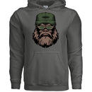 Bearded Bigfoot Hoodies Bearded Veti Hoodie Funny Beard Design CHARCOAL - FRONT