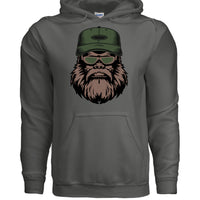 Bearded Bigfoot Hoodies Bearded Veti Hoodie Funny Beard Design CHARCOAL - FRONT