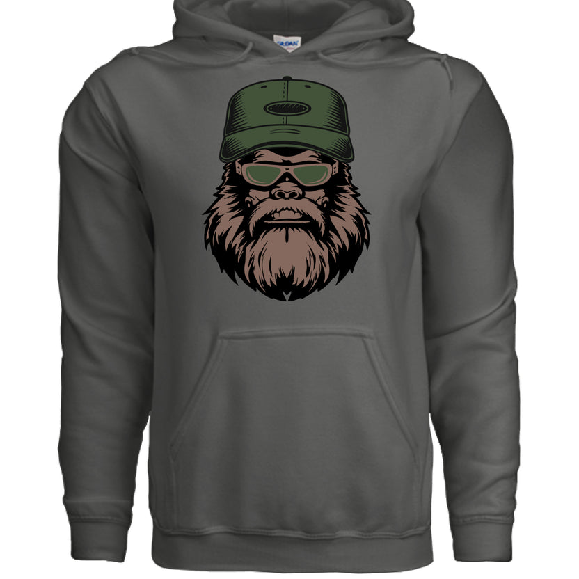 Bearded Bigfoot Hoodies Bearded Yeti Hoodie Funny Beard Design