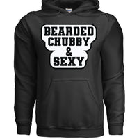 Bearded Chubby And Sexy Hoodie BLACK - FRONT