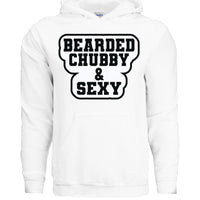 Bearded Chubby And Sexy Hoodie WHITE - FRONT