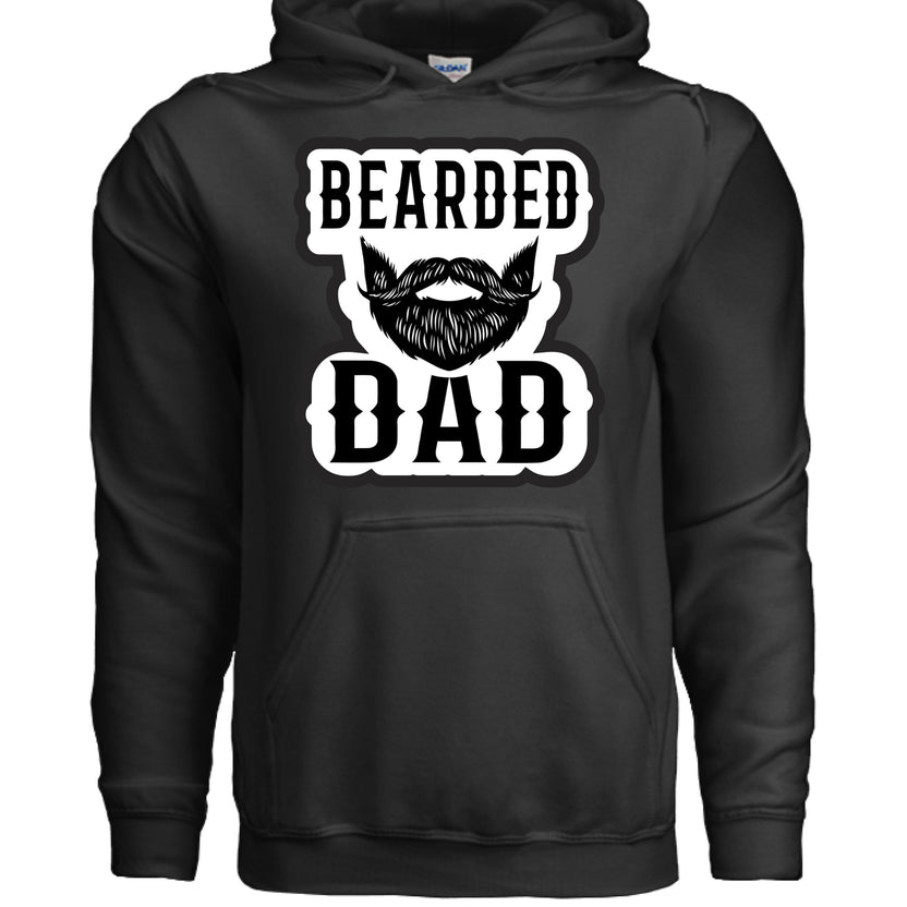 Bearded Dad Graphic Tribute to Beard Fatherhood Identity Hoodie