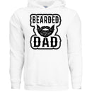 Bearded Dad Graphic Tribute to Beard Fatherhood Identity Hoodie WHITE - FRONT