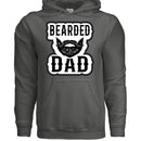 Bearded Dad Graphic Tribute to Beard Fatherhood Identity Hoodie CHARCOAL - FRONT
