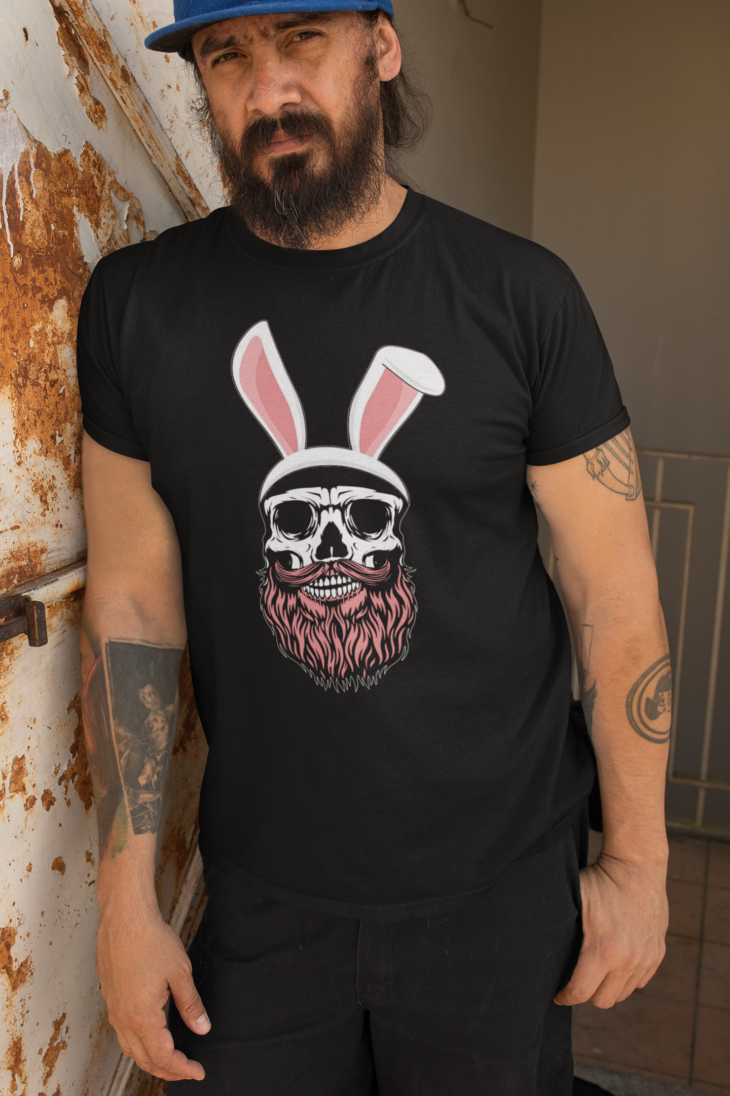 Bearded Easter Bunny Funny Tee Shirt For Guys With Beards