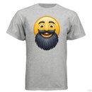Bearded Emoji Hanes Tee Shirt – For Guys With Beard ASH - FRONT