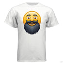 Bearded Emoji Hanes Tee Shirt – For Guys With Beard WHITE - FRONT