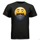 Bearded Emoji Hanes Tee Shirt – For Guys With Beard BLACK - FRONT