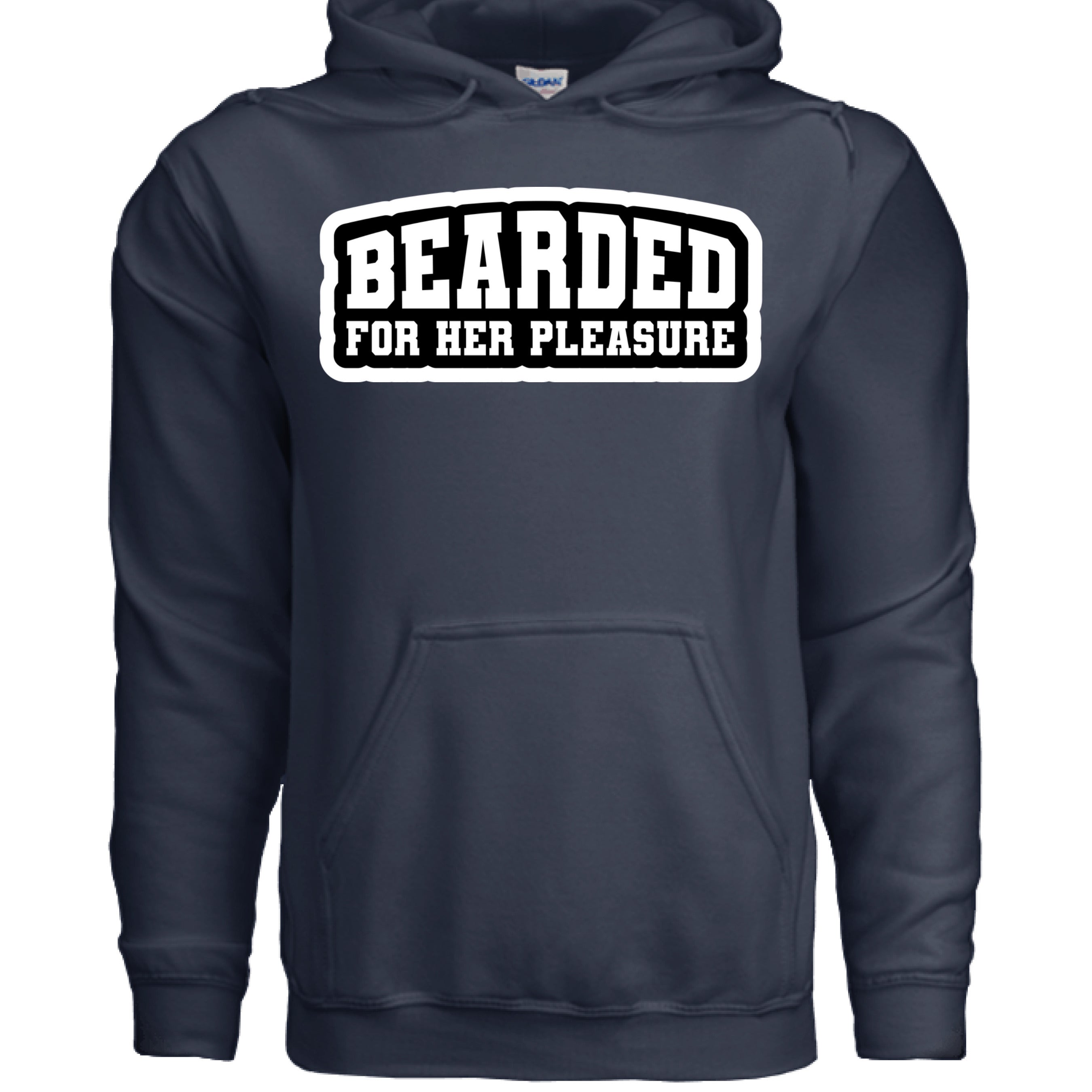Bearded For Her Pleasure Hoodie NAVY - FRONT