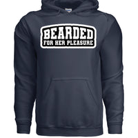 Bearded For Her Pleasure Hoodie NAVY - FRONT