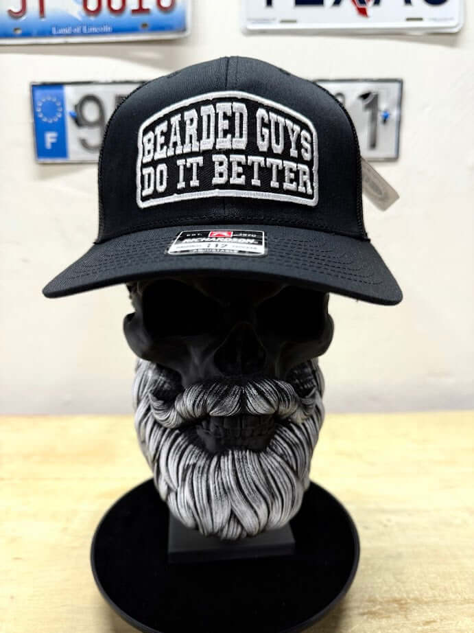 Bearded Guys Do It Better Funny Trucker Hat Front