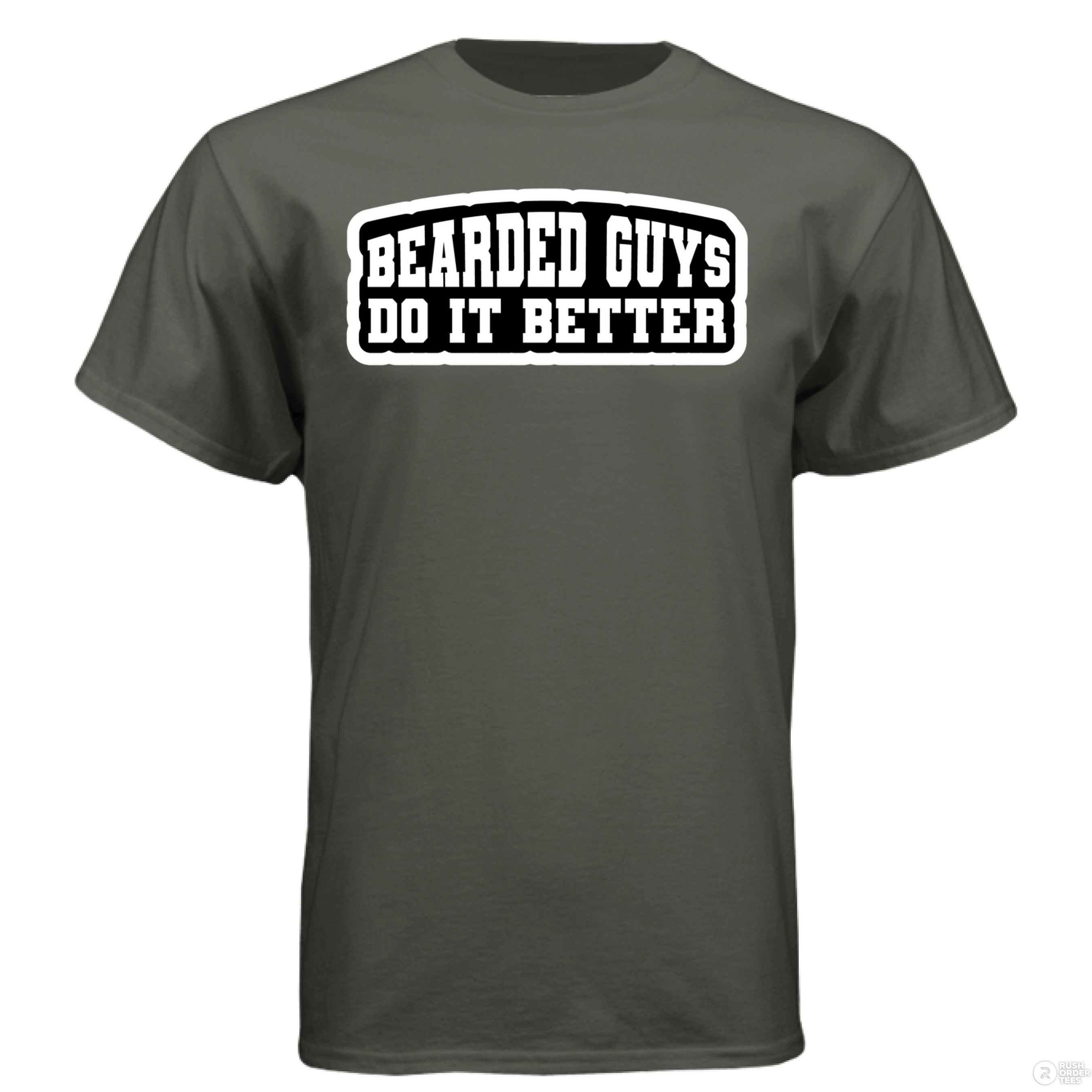 Bearded Guys Do It Better Hanes Tee Shirt SMOKE GRAY - FRONT