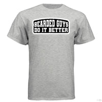 Bearded Guys Do It Better Hanes Tee Shirt ASH - FRONT