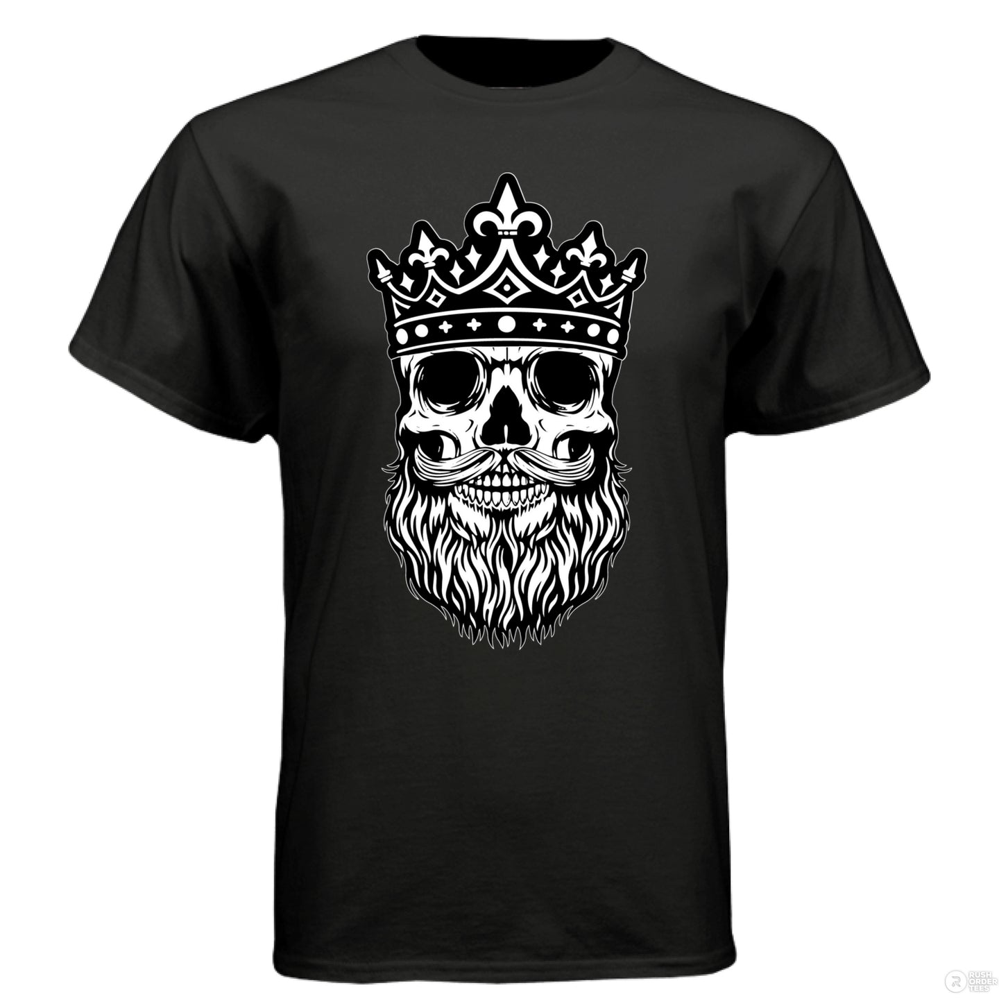 Bearded King Skull Hanes Tee Shirt