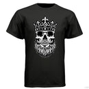 Bearded King Skull Hanes Tee Shirt BLACK - FRONT
