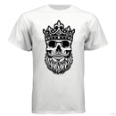 Bearded King Skull Hanes Tee Shirt WHITE - FRONT