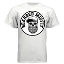 Bearded Misfit Skull Art Tee Shirt Bearded Rebel Design with Urban Edge WHITE - FRONT