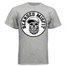 Bearded Misfit Skull Art Tee Shirt Bearded Rebel Design with Urban Edge LIGHT STEEL - FRONT