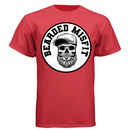 Bearded Misfit Skull Art Tee Shirt Bearded Rebel Design with Urban Edge DEEP RED - FRONT