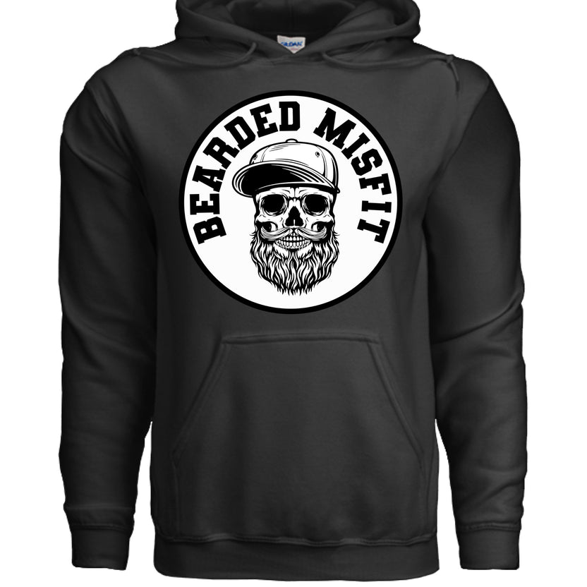 Bearded Misfit Skull Hoodie Bearded Misfit Bearded Skull Hoodies