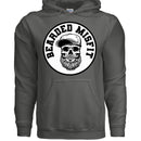 Bearded Misfit Skull Hoodie Bearded Misfit Bearded Skull Hoodies CHARCOAL - FRONT