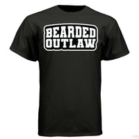 Bearded Outlaw Ride Wild Live Free Hanes Tee Shirt Black