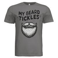 Bearded Playful Hand-Drawn Beard Humor Illustration Design DARK GREY - FRONT