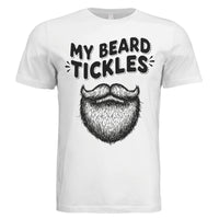Bearded Playful Hand-Drawn Beard Humor Illustration Design WHITE - FRONT