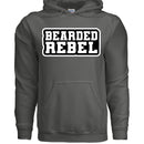 Bearded Rebel Hoodie for Confident and Independent Style CHARCOAL - FRONT