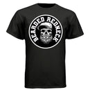 Bearded Redneck Skull Hanes Tee Shirt – Rugged Beard Graphic T-Shirt for Country Pride & Everyday Wear BLACK - FRONT