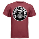 Bearded Redneck Skull Hanes Tee Shirt – Rugged Beard Graphic T-Shirt for Country Pride & Everyday Wear Athletic Cardinal - FRONT