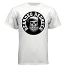 Bearded Redneck Skull Hanes Tee Shirt – Rugged Beard Graphic T-Shirt for Country Pride & Everyday Wear WHITE - FRONT