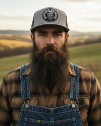 Bearded Redneck Skull With A Beard Trucker Hat