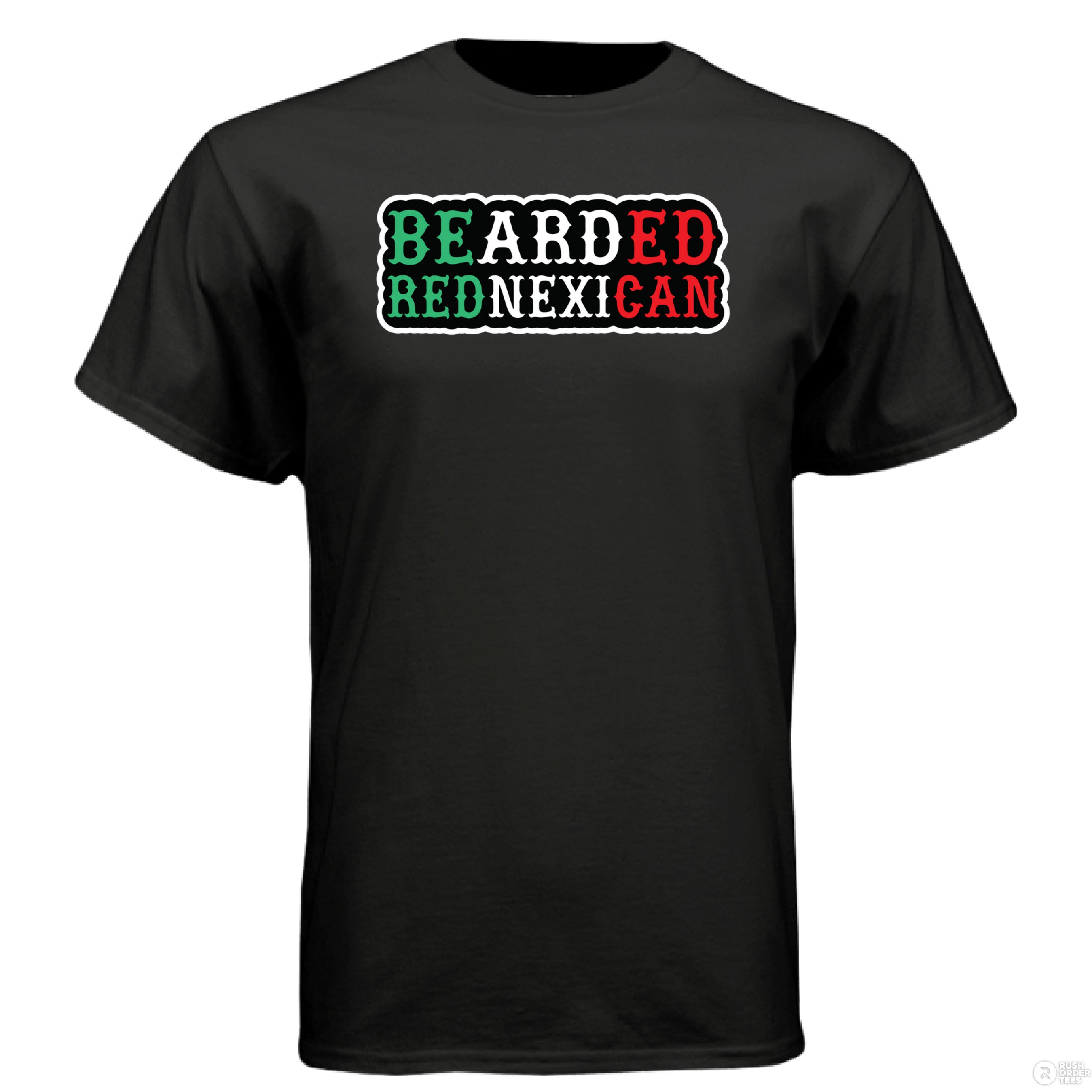 Bearded Rednexican T-Shirt – Bold, Funny Southern Pride Hanes Tee Stock