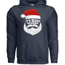 Bearded Santa Holiday It's Beard Season Hoodie Funny Holiday NAVY - FRONT