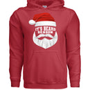 Bearded Santa Holiday It's Beard Season Hoodie Funny Holiday RED - FRONT