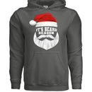 Bearded Santa Holiday It's Beard Season Hoodie Funny Holiday CHARCOAL - FRONT