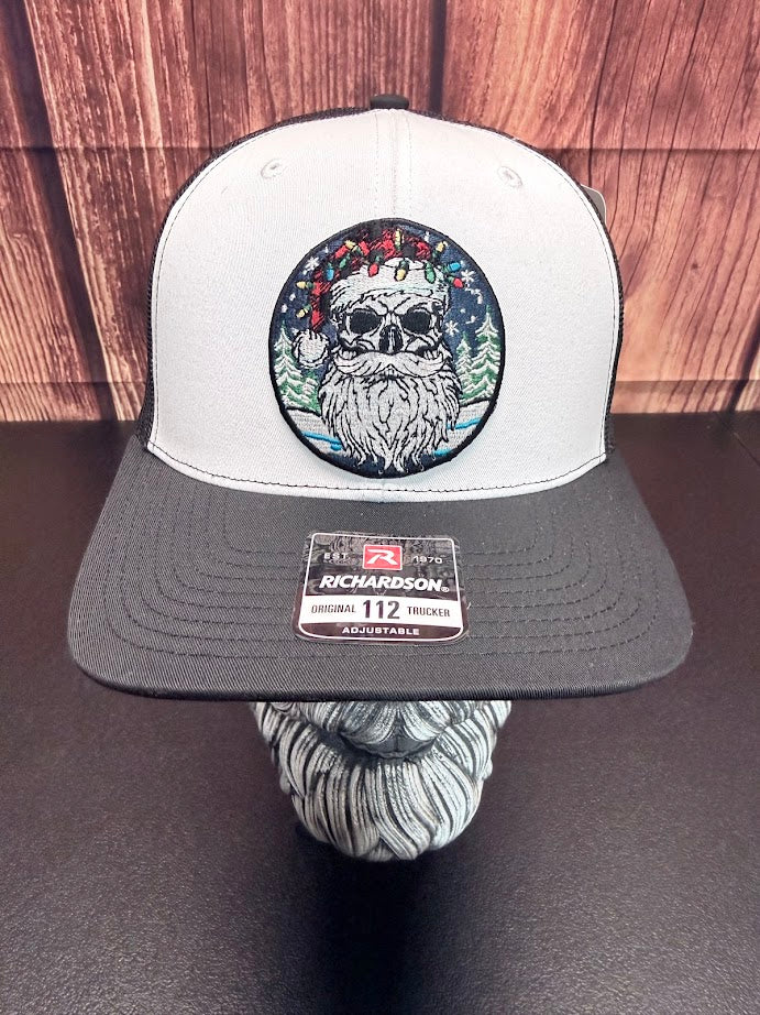 Bearded Santa Skull Holiday Beardmas Edition Richardson Hat