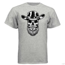Bearded Skull Cowboy Hanes Tee Shirt ASH - FRONT