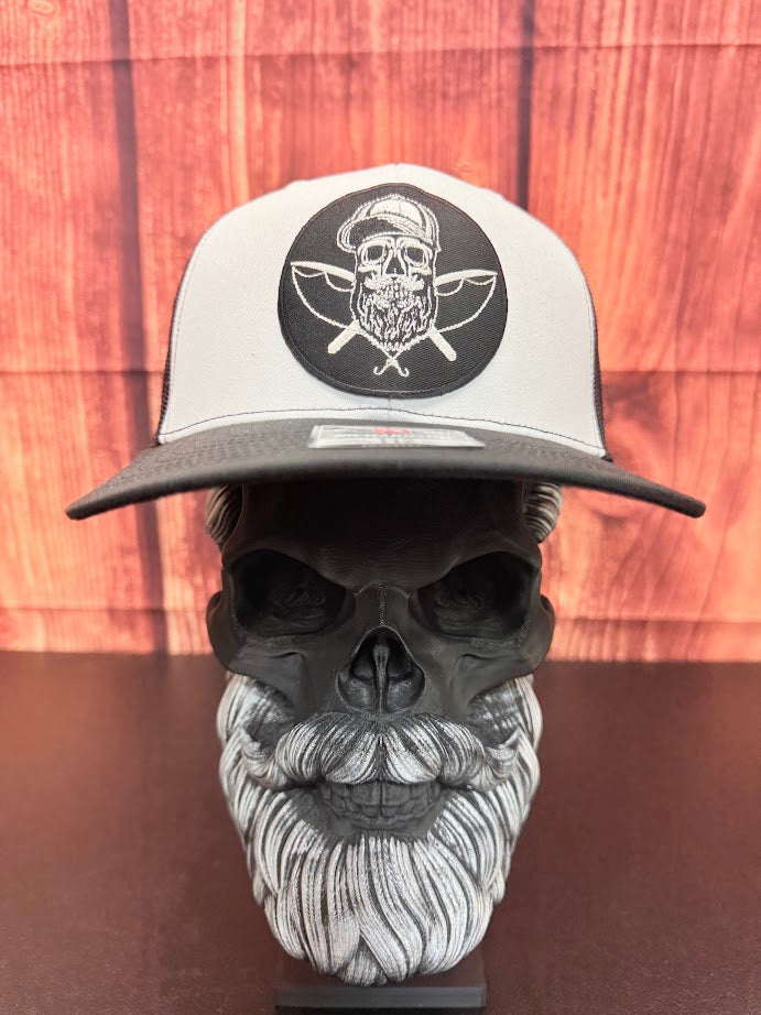 Bearded Skull Fishing Crossbones Richardson Trucker Hat