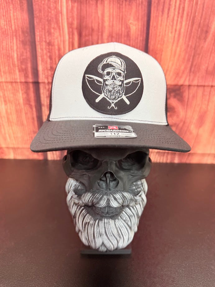 Bearded Skull Fishing Crossbones Richardson Trucker Hat