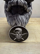 Bearded Skull Guy Fishing Sticker 3 Inches