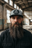Bearded Skull Mechanic Richardson Trucker Hat For Beard Guys
