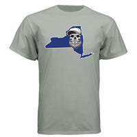 Bearded Skull New York Shirt Bearded Skull Empire State Tee for Men Stonewashed Green - FRONT