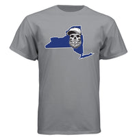 Bearded Skull New York Shirt Bearded Skull Empire State Tee for Men Graphite - FRONT