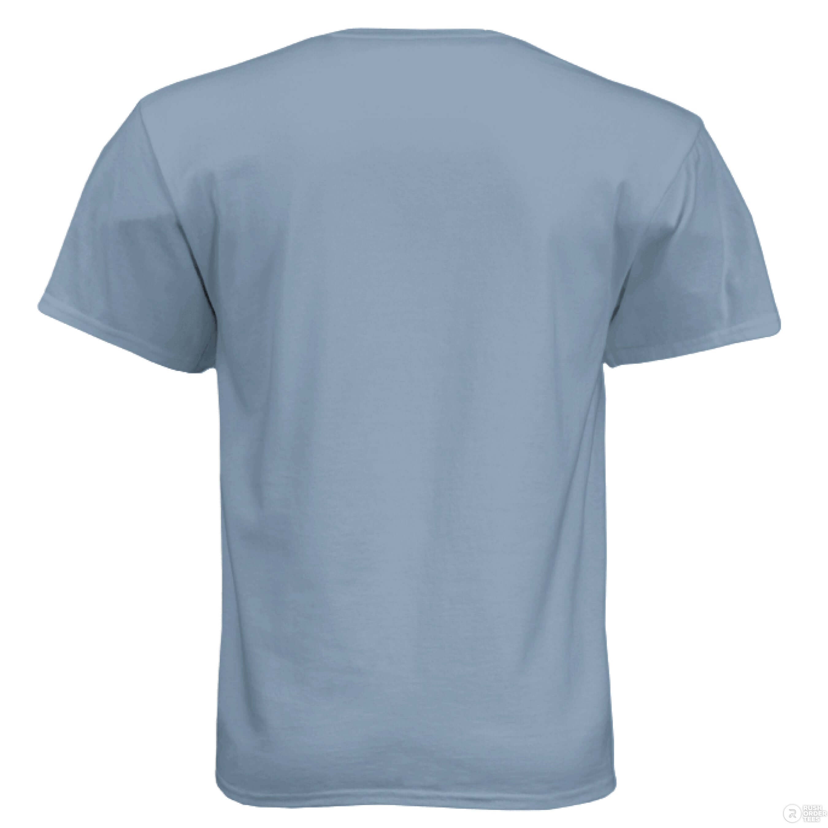 Bearded Skull Pirate Hanes Tee Shirt For The Boating Beard Guys Stonewashed Blue - BACK