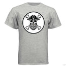 Bearded Skull Pirate Hanes Tee Shirt For The Boating Beard Guys ASH - FRONT